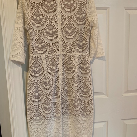 For the Love of Lemons White Lace Dress - Picture 4 of 5